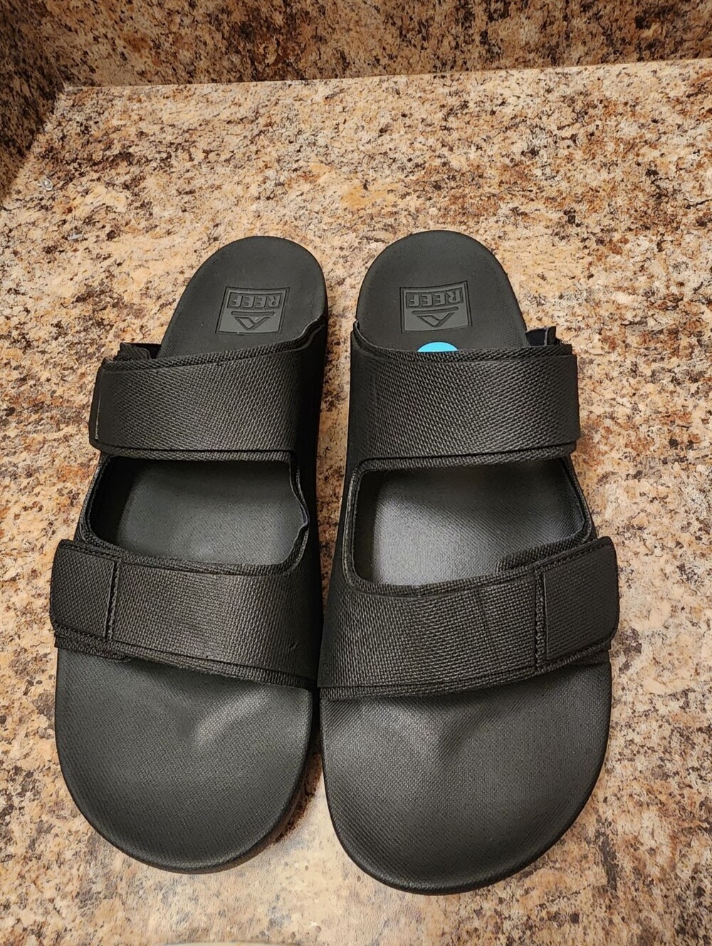 REEF Cushion Tradewind Men’s Sandals Black Size 10 Adjustable Straps NEW